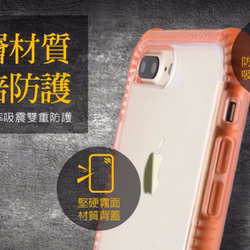 Navjack│iPhone SE(二代)&8/7 (4.7吋)│超抗摔吸震空壓保護殼-粉橘色 第5張的照片