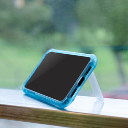 Stiff Series│iPhone X (5.8吋) 站立式抗摔吸震空壓保護殼│冰晶藍 第1張的照片