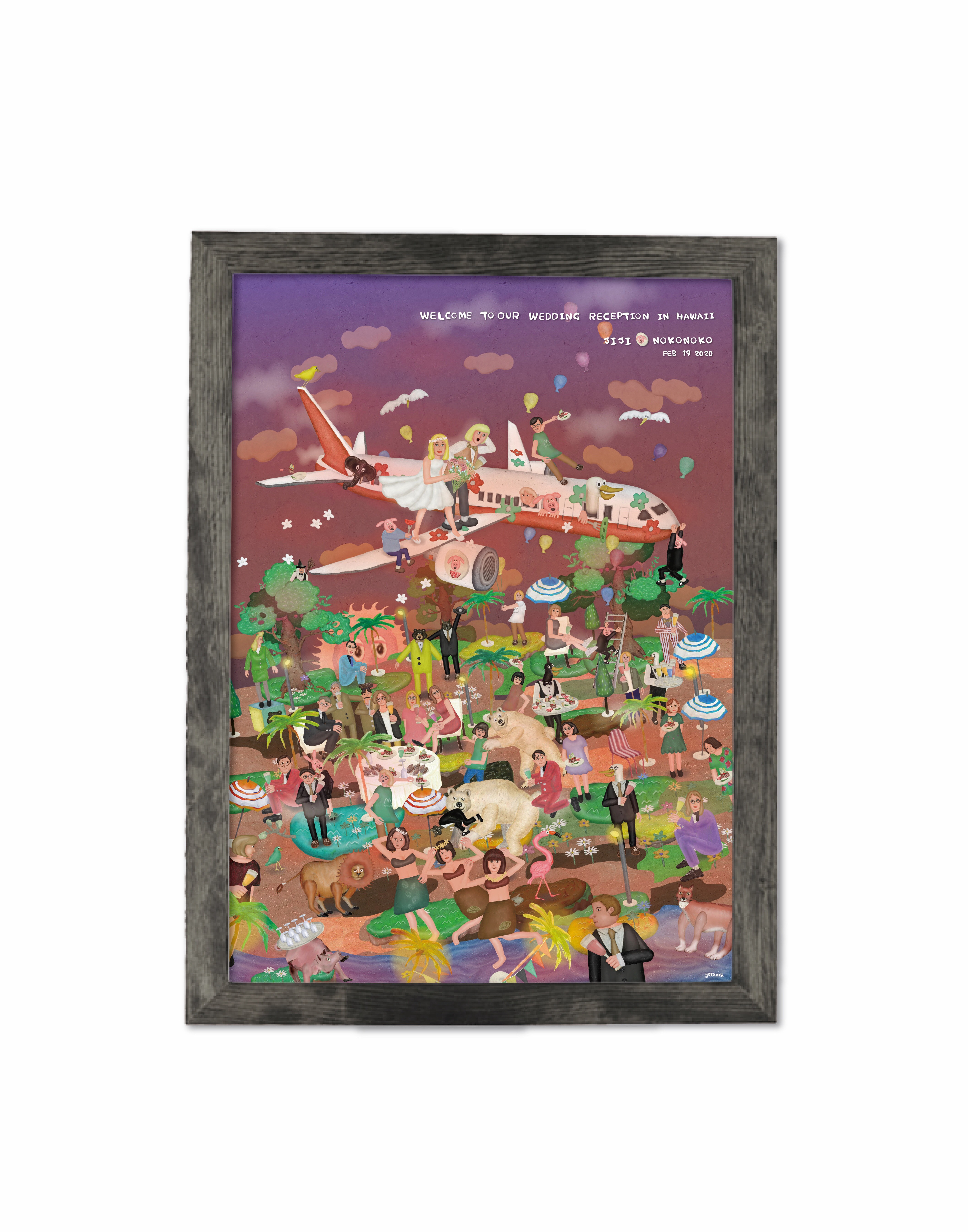 お好きな飛行機で新婚旅行 ウェルカムボード A2