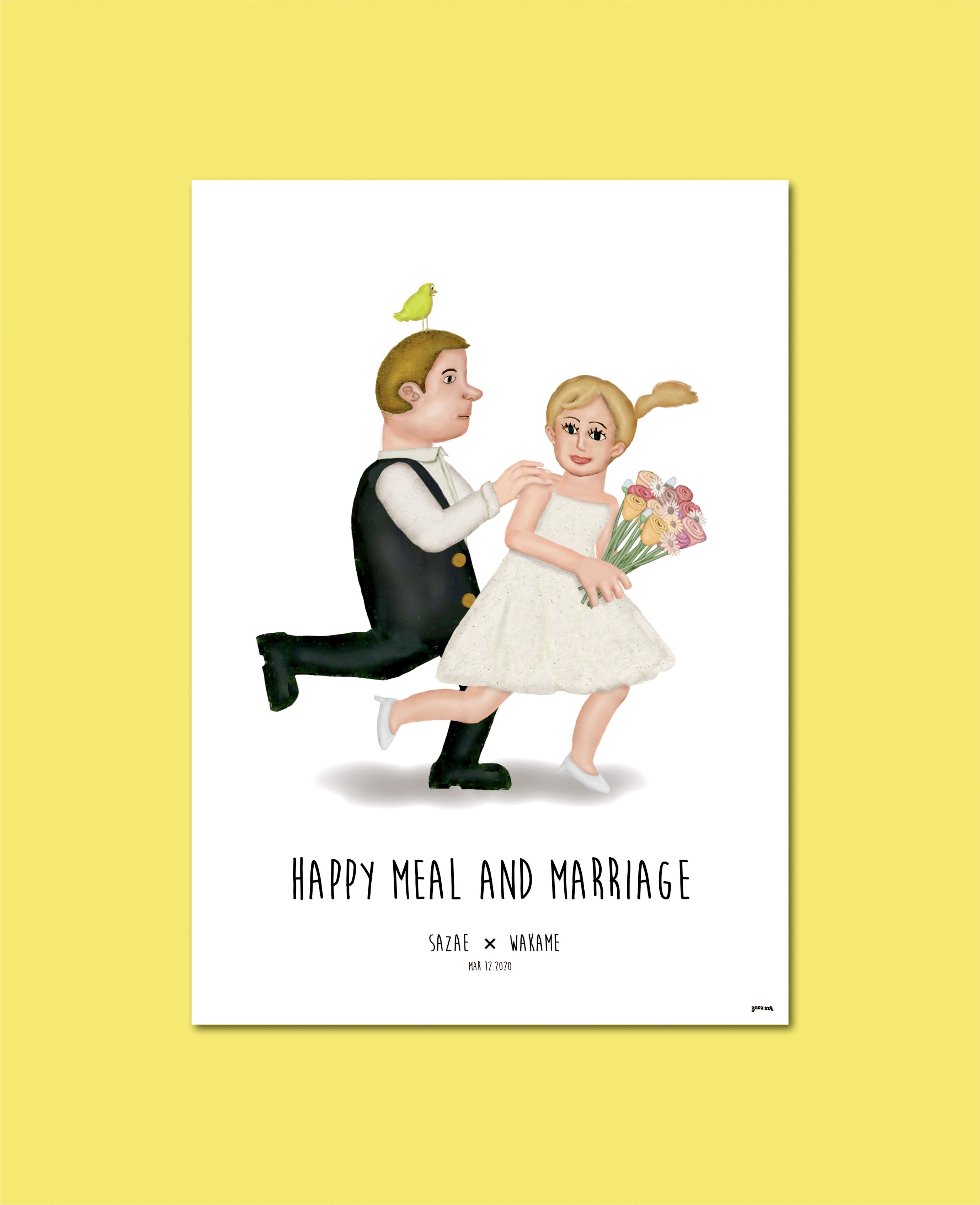 ほろっと似顔絵 ウェルカムボード A2