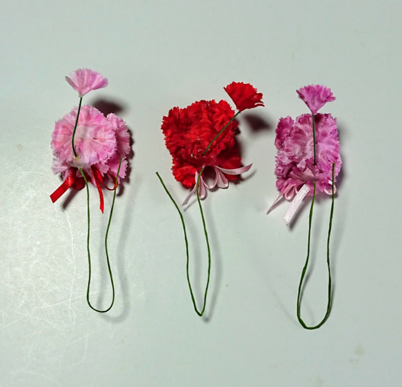 【激レア‼️】造花仕様の小さなプードルピック3色セット/母の日/フラワーアレンジメント/ハーバリウム/ラッピング 2枚目の画像