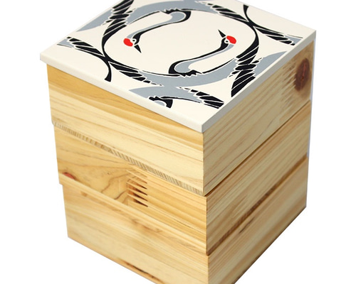 ⭐️ 天然木漆器 松鶴蒔絵 三段重 美品 ⭐️ 4824-1 輪島塗