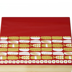 Njeco汎鮨蒔絵二段重箱(赤・白） 4枚目の画像