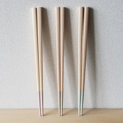 [3種顏色可供選擇]山中彩繪木之作Noto Hiba NEZU彩繪筷子[純正家用] 第1張的照片