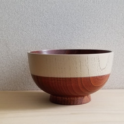 【3色可選】NEZU彩繪碗【木質】湯碗碗 第3張的照片