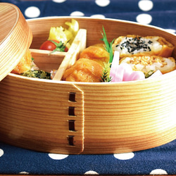 Koume Magewappa L號自然色 [午餐盒] [木製] [帶午餐帶] [帶隔板] 第3張的照片