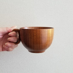 Fiber-sen- 帶柄杯 [木碗] [150ml] 第3張的照片