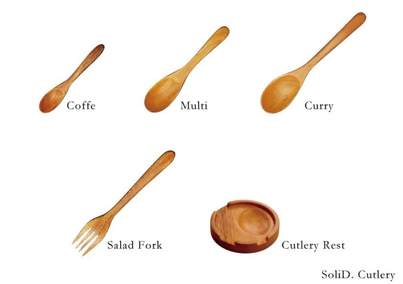 ×SoliD. Cutlery Curry Spoon-カレースプーン-NA 【北欧風】【スプーン】【木製】 6枚目の画像