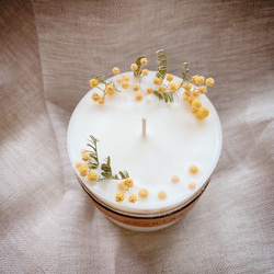 ＊ミモザ Botanical Candle＜ローズマリーの香り＞〜アロマソイボタニカルキャンドル〜 2枚目の画像