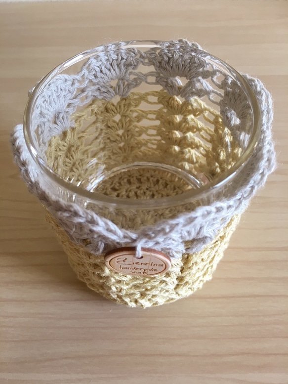 春夏の新作＜Candle holder or Small articles case＞コットンリネン小物入れ♡ 2枚目の画像