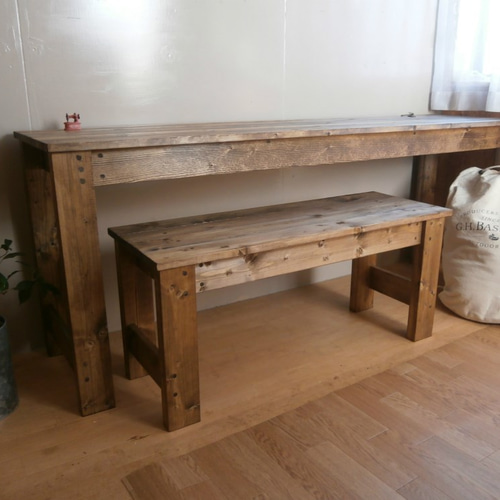 ハンドメイド ミシン台・作業机 アンティーク 160cm 【 EB