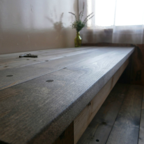 ハンドメイド ミシン台・作業机 アンティーク 120cm 【 EB