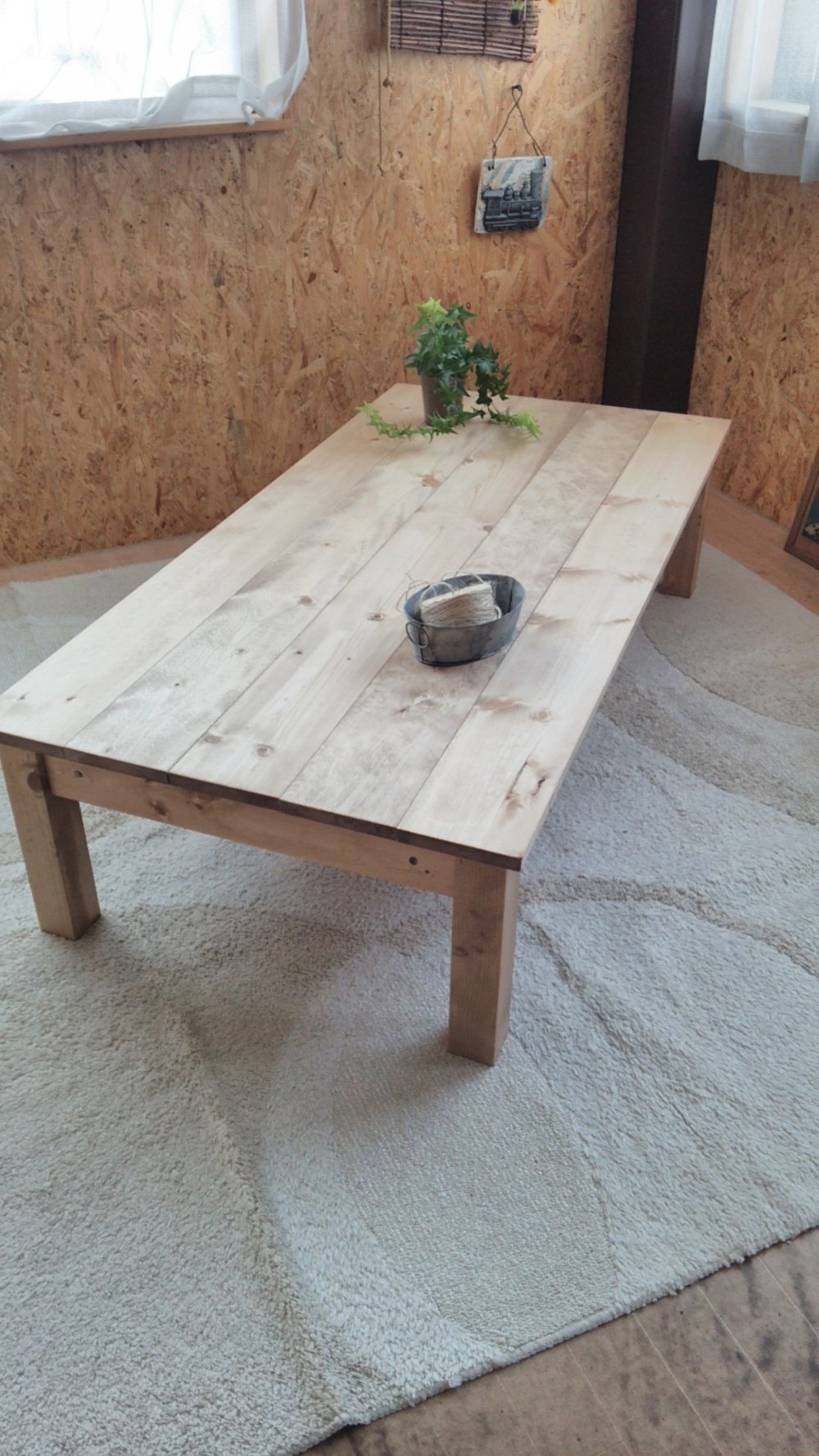 ハンドメイド  机・座卓・テーブル　140×70㎝　【MD３１】 19,240円