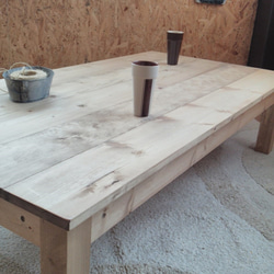 デスクのみ　ハンドメイド　アンティーク　作業台　ミシン台　長机　白茶 ハンドメイド アンティーク 作業台 ミシン台 長机 デスク 白茶