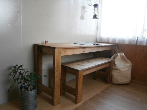 アンティーク風 作業台 160cm 【 DW 】棚付き ＊湘南彫金工房様 