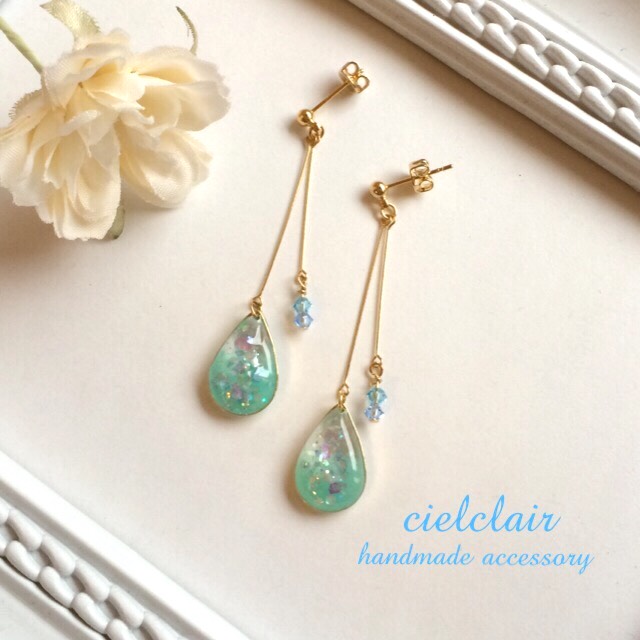≪再販≫ミントの風*dropsイヤリング/ピアス イヤリング
