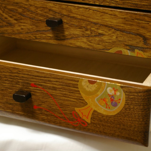 蒔絵 三つ引出し箱 チェスト・キャビネット 家具職人 通販 4233820