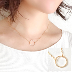 K14GF Circle Necklace 第1張的照片