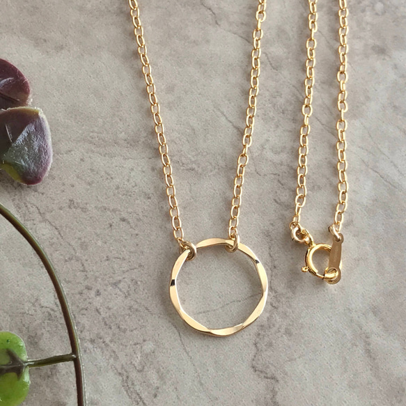 K14GF Circle Necklace 第8張的照片