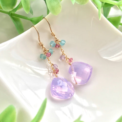 K14GF Hydro Scorolite earrings 第1張的照片