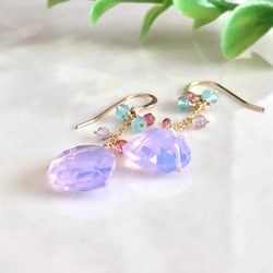 K14GF Hydro Scorolite earrings 第3張的照片