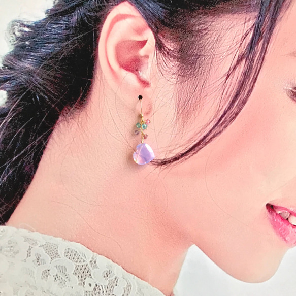 K14GF Hydro Scorolite earrings 第5張的照片