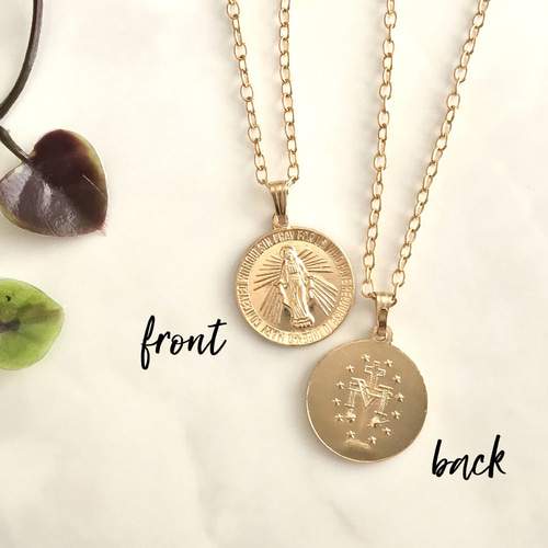 1点のみ特別価格❤︎大人気　14kgf maria coin necklace