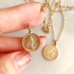 K14GF Virgin Mary Medal Necklace 第8張的照片