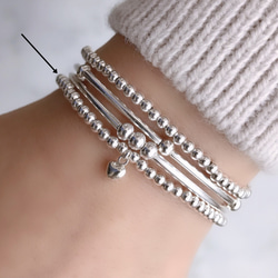 Silver925 3mm ball Bracelet 第3張的照片