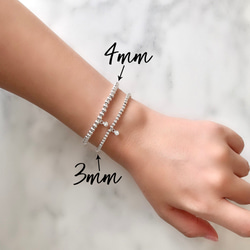 Silver925 3mm ball Bracelet 第7張的照片