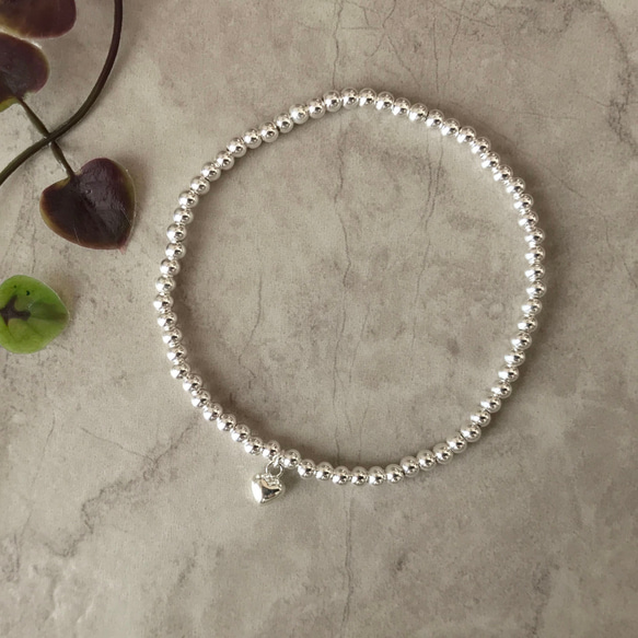 Silver925 3mm ball Bracelet 第10張的照片