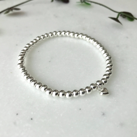 Silver925 4mm ball Bracelet 第8張的照片