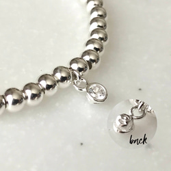 Silver925 4mm ball Bracelet 第9張的照片