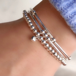 Silver925 6Tube ball Bracelet 第1張的照片