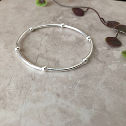 Silver925 6Tube ball Bracelet 第10張的照片