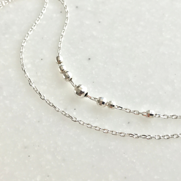 Silver925 Mirror ball Necklace 第3張的照片