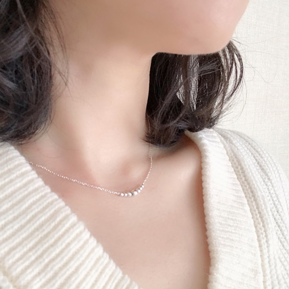 Silver925 Mirror ball Necklace 第5張的照片