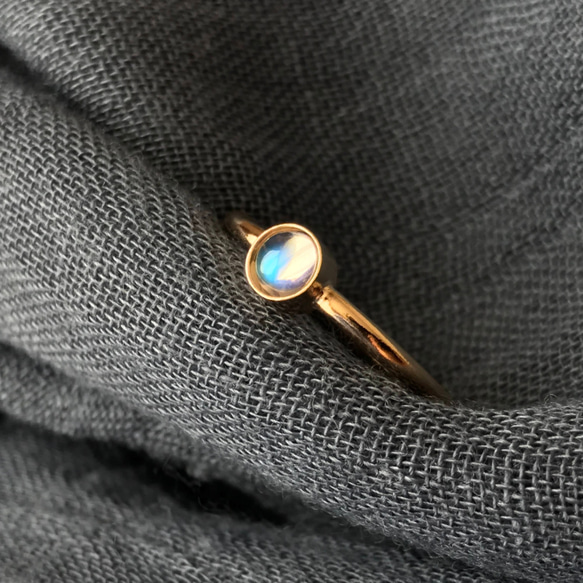 K14GF Blue moonstone ring 第1張的照片