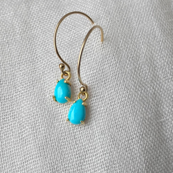 K14GF Turquoise Earrings 第1張的照片