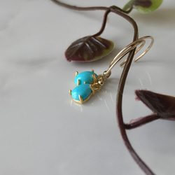 K14GF Turquoise Earrings 第3張的照片