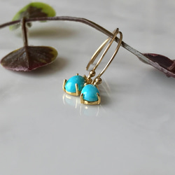 K14GF Turquoise Earrings 第8張的照片