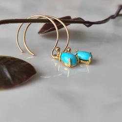 K14GF Turquoise Earrings 第10張的照片