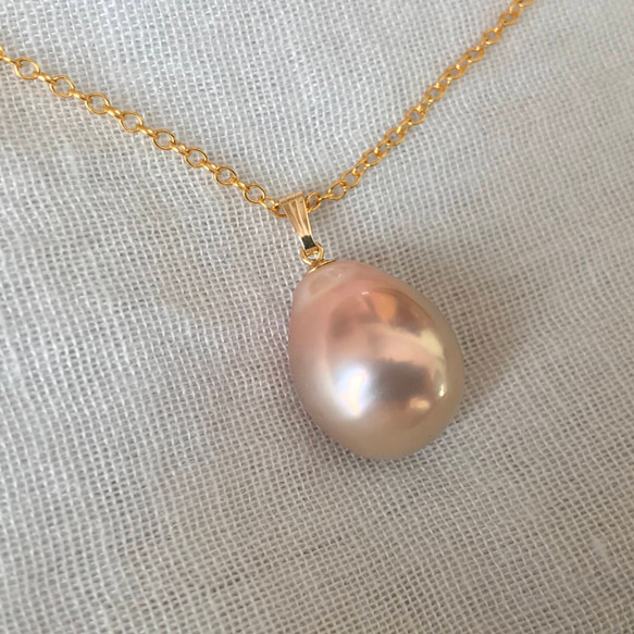 K14GF Edison Pearl pendant top C 第1張的照片