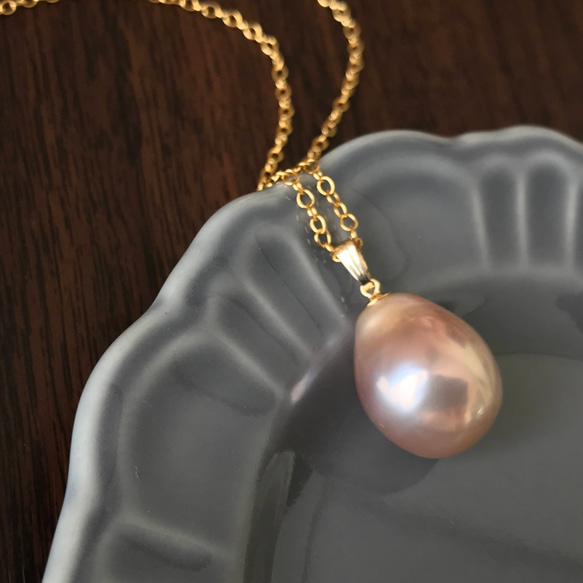 K14GF Edison Pearl pendant top C 第7張的照片