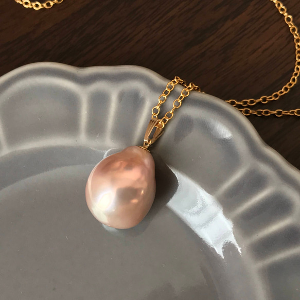 K14GF Edison Pearl pendant top C 第10張的照片