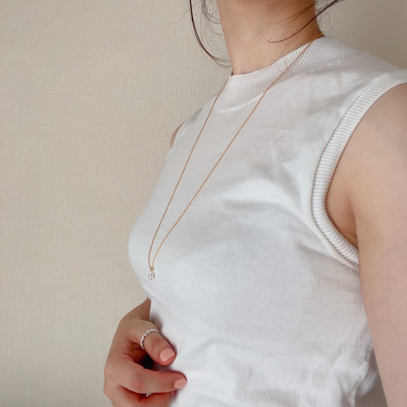 K14GF Akoya Pearl Long Y Necklace 第10張的照片