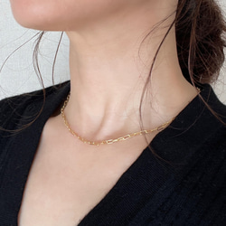 K14GF paper clip chain necklace 第4張的照片