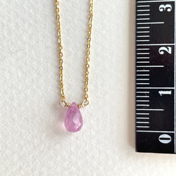 K14GF Pink Sapphire Necklace 第4張的照片