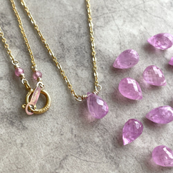 K14GF Pink Sapphire Necklace 第8張的照片