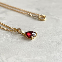 K14GF Garnet Necklace 第2張的照片